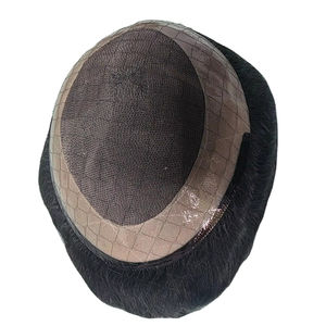 Peluca de onda de agua india de alta calidad de Taz Hair para hombres Remy Soft Mono Base Toupee System Made Bangladesh Loose Deep Wave Style - Product Image 1