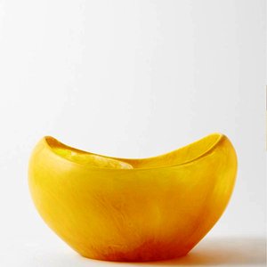 Handmade Polished Indian Origin Eco-Friendly Dishwasher <b>Safe</b> Modern Art <b>Antique</b> Decorative Resin Serving Bowl Platter for Party - Product Image 1