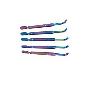 ที่ดันหนังเล็บมืออาชีพ รุ่นเรนโบว์พลาสมา สแตนเลสสตีล ด้ามจับเพชร พร้อมโลโก้สั่งทำพิเศษ อุปกรณ์เสริมความงาม - Product Image 5