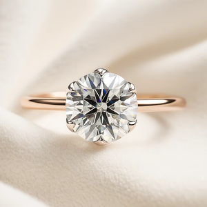 Original Solitaire 2,00 CTW Cut VVS1 Anillo de compromiso de moissanita real Certificado IGI para fiesta de boda Joyería fina para mujer - Product Image 1