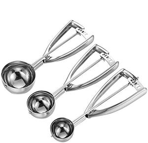 Bold Blossom Eco-Friendly Stainless Steel <b>Cookie</b> Ice Cream Scoop Trigger Ball Shape for Home Baking Catering Restaurant Use - Product Image 1
