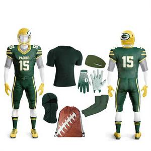 Forfait de football américain personnalisé Premium Youth Training Wear Uniformes Gants Balaclava Compression Shirts Accessoires - Product Image 6