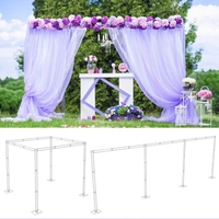 Arche de mariage en métal de 1,8 m pour décoration extérieure, écran de fond de scène, accessoires de mariage, arche de mariage en fer forgé à tube unique, support circulaire pour arche en métal