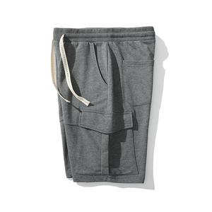 Algodón transpirable Cordón Cintura elástica Suelto Correr Entrenamiento Gimnasio Pantalones cortos Bolsillos Verano Playa Hombres Atlético DDP envío - Product Image 4