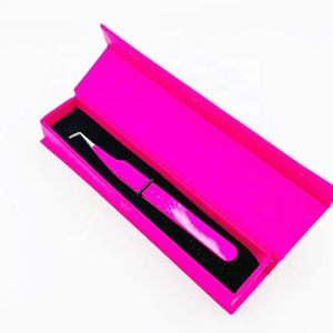 Pinces à cils professionnelles de Noël avec logo personnalisé, boîte d'emballage isolante pour cils roses, applicateur à pointe en fibre - Product Image 5