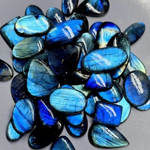 Cabochons de Labradorite Bleue de Haute Qualité Faits à la Main, Pierres Précieuses Naturelles Certifiées par un Certificat Tierce Partie, Effet de Couleur/Feu - Product Image 6