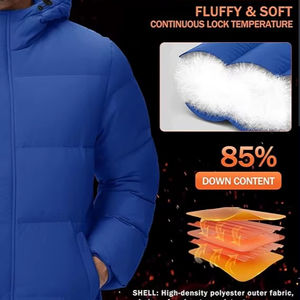 PASUXI Wholesale Customized <b>Men's</b> Solid Colour Hooded Cotton Coats Winter <b>Jackets</b> <b>Men</b> <b>Jacket</b> <b>Puffer</b> <b>Jacket</b> <b>Men</b> Shiny <b>Puffer</b> - Product Image 5