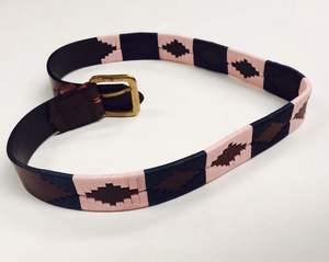 Ceinture de polo pour homme cousue à la main turquoise-bleu marine excellente qualité accessoires de sport personnalisés boucle en alliage de zinc en cuir véritable - Product Image 6