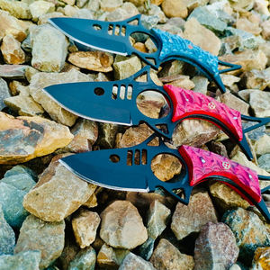 Cuchillo Bowie Vikingo de Acero de Damasco Hecho a Mano, Mango de Acero de Damasco, Personalizable OEM, Cuchillo de Caza y Camping de Alta Calidad para Exteriores - Product Image 4