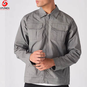 Nouveauté Vente en gros sur mesure Veste cargo à col montant pour homme Manches longues Coupe-vent Automne Hiver Multi-poches Haute qualité - Product Image 3