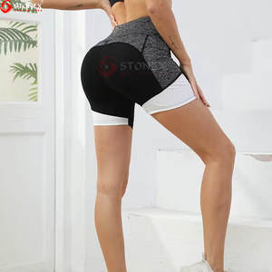 High Waisted <b>Compression</b> <b>Tights</b> Feeling Biker <b>Women</b> Yoga Shorts Fitness Wear <b>Women</b> Workout Yoga Shorts - Product Image 3