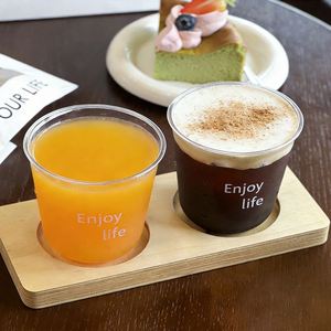 Vaso de Plástico Transparente en Forma de U con Tapa y Logotipo Personalizado, 12oz 16oz 24oz, Desechable, para Boba, Postres y Café - Product Image 1