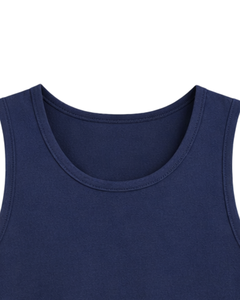 Camiseta sin Mangas Personalizada para Hombre, Estilo Musculoso, Ropa de Gimnasio, Informal, Verano, Tejido Elástico Suave, Color Azul Marino, Venta al por Mayor OEM - Product Image 4
