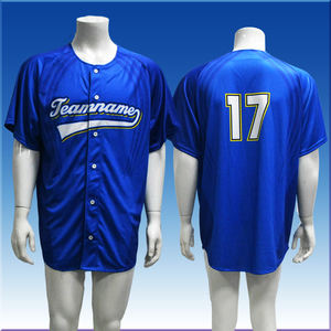 Custom Sublimation Breathable Baseball Uniforms Unisex V-neck Polyester Jerseys with Custom Logo for Adults - Product Image 3