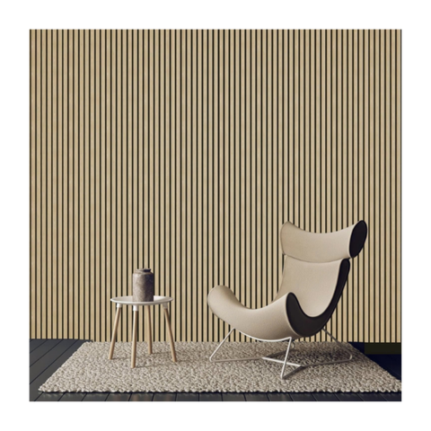 Versatile Wooden Slat Acoustic Panels for Soundproofing for Walls Bedroom Living Room Hotel School Apartment 3D Model Design