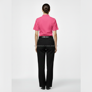 Ensemble d'uniformes professionnels personnalisés rose pour hommes et femmes, tenue de travail formelle pour réception d'hôtel, fabricant d'uniformes de bureau - Product Image 4