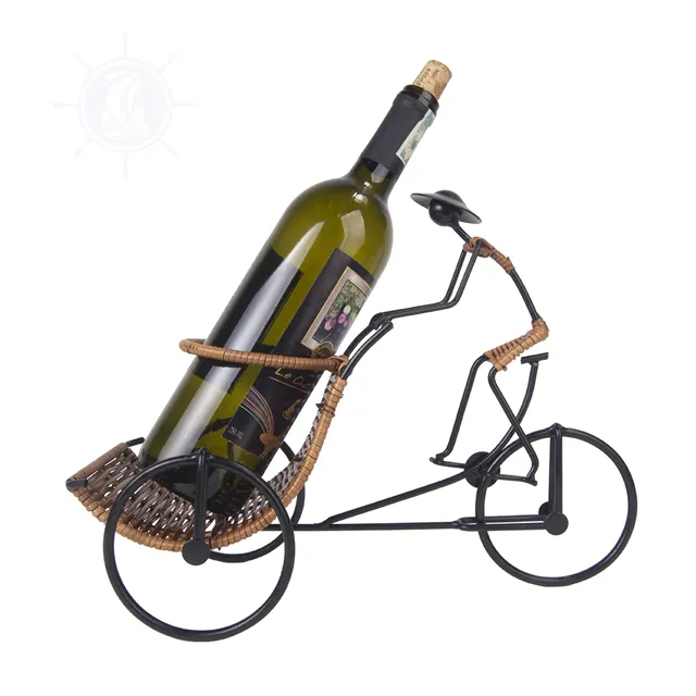 Asian Style Rickshaw Cyclist Wine Holder- decoration for home