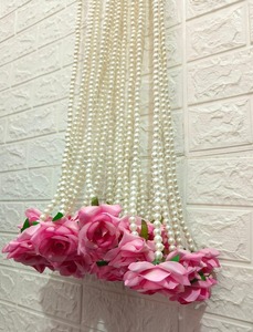 Boda India decorativa Perla Rosa colgante fiesta festiva Decoración Para escenario telón de fondo - Product Image 2