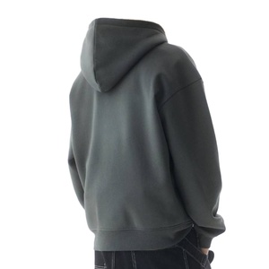 Vente en gros de 350 grammes de sweat à capuche polaire d'hiver pour hommes surdimensionnés pull à capuche vierge uni avec motif solide pour l'hiver - Product Image 6