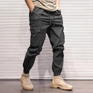 Pantalones cargo de cintura con cordón de talla grande, precio al por mayor, pantalones personalizados para hombre, nueva colección de pantalones y pantalones con múltiples bolsillos - Product Image 6
