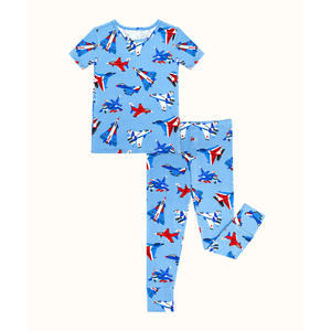 ชุดนอนเด็กผู้ชายลายพิมพ์ดิจิทัลผ้าไผ่แขนสั้น - Product Image 3