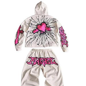 Logo imprimé personnalisé en gros à la mode pour hommes survêtement Streetwear survêtements très exigeants pour l'hiver ensembles personnalisés confortables - Product Image 4