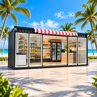 Unité commerciale conteneurisée extérieure de 20 pieds / Conteneur de café / Conteneur de magasin de proximité / Mini-marché modulaire