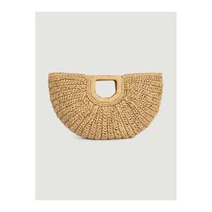 Camel Hand-<b>Knitted</b> Straw <b>Bag</b> 22x47 Cm CNT1052 - 1014-camel - Product Image 4