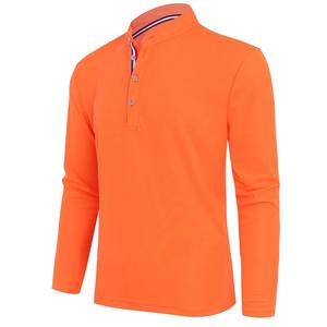 Polo décontracté à manches longues pour hommes pour le printemps et l'automne Confortable pour toute occasion avec des techniques d'impression foncée et un motif uni - Product Image 4