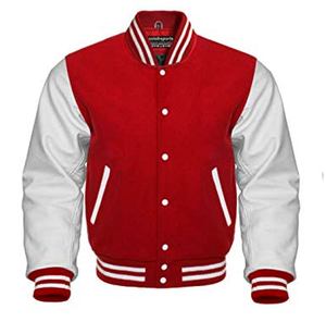 แจ็กเก็ตเสื้อครอปแจ็คเก็ตแขนเสื้อหนังแท้ปักด้วยกำมะหยี่มีสไตล์งานตามสั่ง - Product Image 6