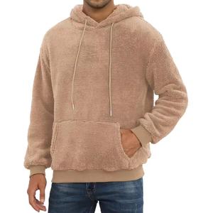 OEM/ODM Sweat à capuche d'hiver lourd surdimensionné personnalisé de haute qualité pour homme Broderie de lettres Sherpa - Product Image 6