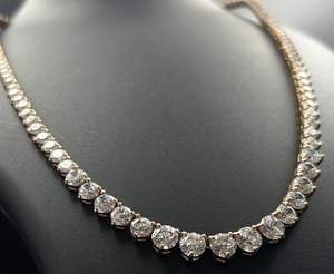 925 Stealing <b>Silver</b> White Moissanite Round Diamond <b>Necklace</b> <b>Tennis</b> Moissanite Diamond Earring - Product Image 1