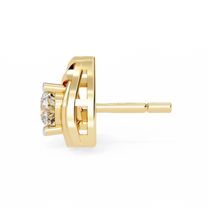 Magnifiques boucles d'oreilles de fiançailles en or 18 carats avec diamants de laboratoire certifiés IGI - Product Image 5