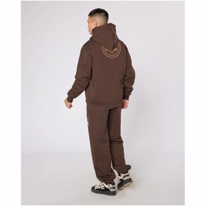Sudadera con capucha de algodón orgánico 100% para hombre, ropa de calle gruesa y pesada de alta calidad de gran tamaño, patrón sólido bordado - Product Image 3