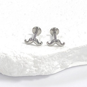 2025 nouveau gros F136 titane 16g <span class=keywords><strong>barbe</strong></span> boucles d'oreilles lèvre Piercing Cartilage conque éboulis hélice boucles d'oreilles - Product Image 3