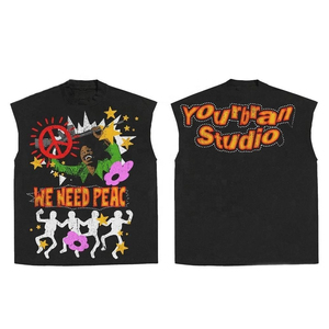 Ensemble de vêtements de sport pour homme, manches courtes, streetwear d'été, 100% coton, séchage rapide, motif uni, couleurs personnalisables, logo, tissu tricoté - Product Image 6