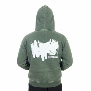 เสื้อฮู้ดดี้ผู้ชายคุณภาพสูง 400 กรัม แบบสั่งทำพิเศษ ลายบาติก ฟอกสีแบบดิสเทรส ผ้าฟลีซ ทรงปกติ ใส่ได้ในฤดูหนาว ผ้าฝ้าย 100% เสื้อฮู้ดดี้พื้นฐาน - Product Image 2