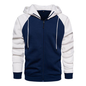 Sudaderas con capucha personalizadas de alta calidad para hombre, sudadera de colores sólidos con cremallera y patrón de impresión, venta al por mayor, tamaño de logotipo personalizable - Product Image 6