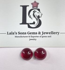 Rubí Cabujón de Color Rojo Rosado Natural de Primera Calidad, 100% Natural, Tratado Térmicamente, Forma Redonda, Gema Suelta para Joyería - Product Image 6