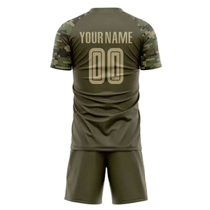 Camisetas de fútbol de Color sólido totalmente personalizadas 100% poliéster transpirable de secado rápido nombres/números de equipos personalizados MOQ bajo pedidos al por mayor - Product Image 5