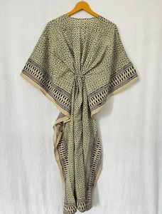 Jaipuri ชุดเดรสยาวผ้าฝ้ายพิมพ์ลายสำหรับเพื่อนเจ้าสาว, ชุดเดรสยาวคลุมชายหาด - Product Image 2