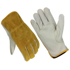 Peau de chèvre pleine fleur de qualité supérieure Gants de soudage et résistants à la chaleur Construction Mécanicien confortable résistant aux coupures - Product Image 2