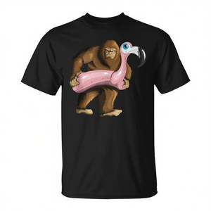 Maillot de bain et t-shirt Bigfoot Flamingo pour le plaisir de la baignade et les cours de natation – Produit promotionnel - Product Image 2