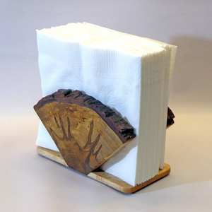 Porte-serviettes en bois brut écologique, adapté aux cuisines, aux salles à manger, aux hôtels et à un usage quotidien, vente en gros en provenance d'Inde - Product Image 1