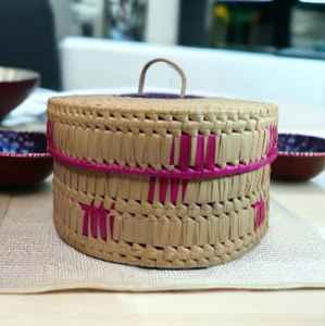 Nuevo diseño Art Deco mimbre Natural ratán pan cesta de frutas bambú astillas de madera mango de cuerda para almacenamiento de cocina decoraciones de boda - Product Image 2