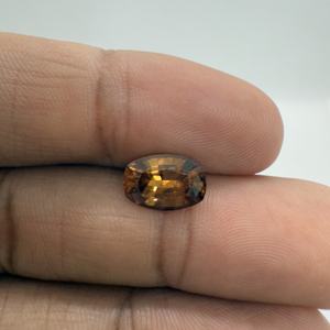 Ceylon เบาะสีส้มน้ำตาลธรรมชาติตัดเพทายพลอยสังเคราะห์หลวม10.5x7.1x5.2มม. 4.07cts อัญมณี nalin สำหรับนานาชาติ - Product Image 2