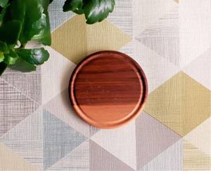 ที่รองแก้ววอลนัทพรีเมี่ยมเมเปิ้ล, วอลนัท, จานรองแก้วไม้, ที่รองแก้วกาแฟ, ที่รองแก้วเบียร์ไม้กลม - Product Image 2
