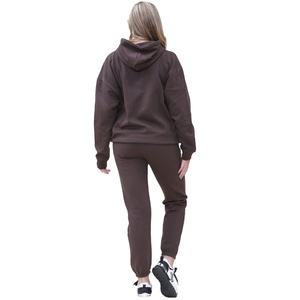 Survêtements à capuche de haute qualité surdimensionné en coton polaire 2 pièces ensemble pantalon survêtement personnalisé pour les femmes survêtements en gros - Product Image 3