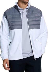 Vestes de golf OEM pour hommes Vestes d'hiver matelassées de golf décontractées et élégantes avec fermeture éclair complète pour hommes - Product Image 2