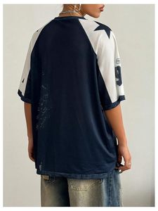 เสื้อฟุตบอลคอวีโอเวอร์ไซส์ใส่ได้ทั้งชายและหญิงสวมใส่สบายและมีสไตล์สำหรับผู้เล่นอเมริกันฟุตบอล - Product Image 3